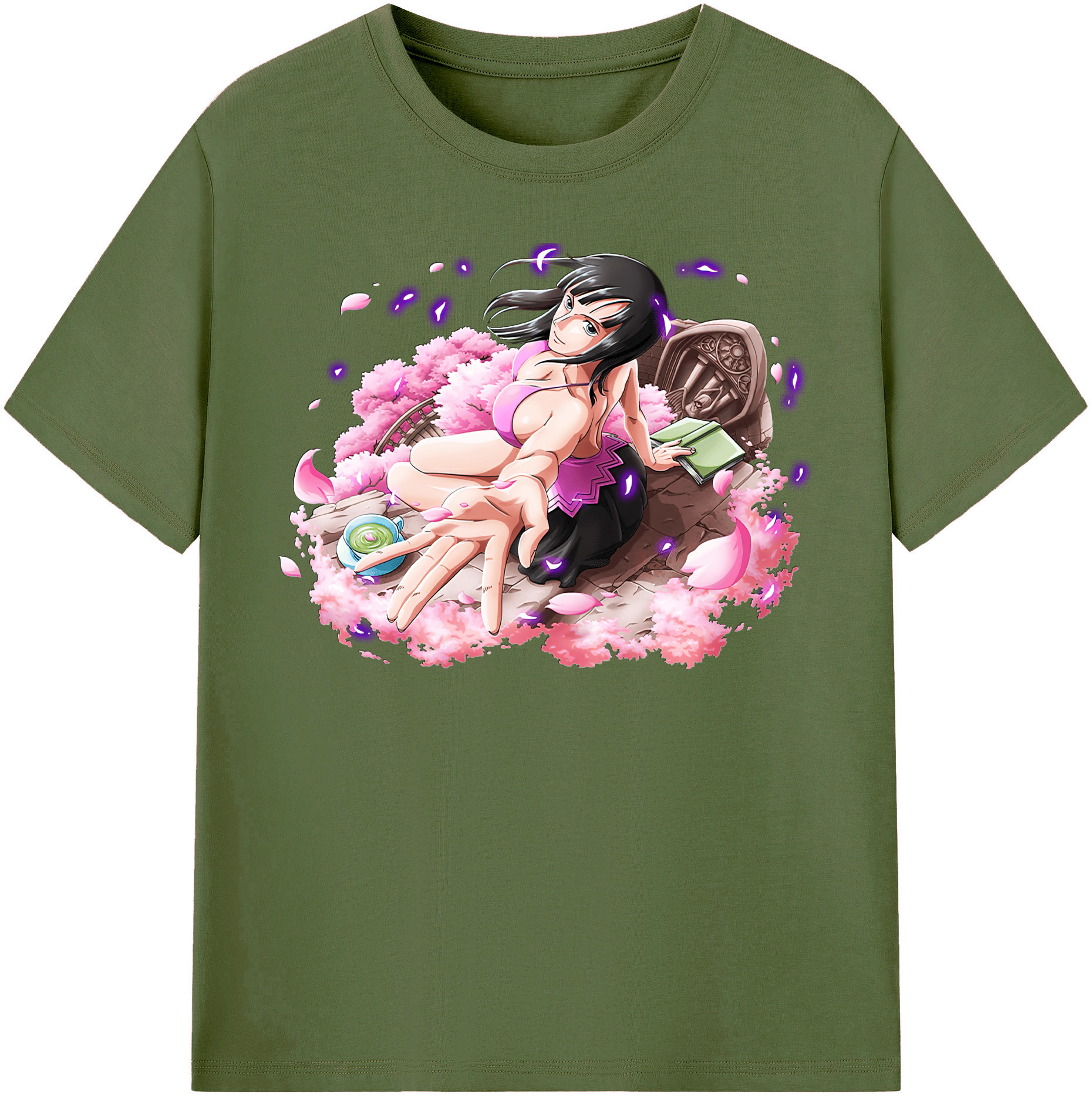 ワンピース ニコ・ロビン ONE PIECE Nico Robin 綿100％半袖Tシャツ（フロントプリント）